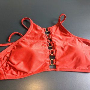 Xhilaration red bikini top. (L)